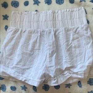 Forever 21 White Pajama Shorts Elastic Waist